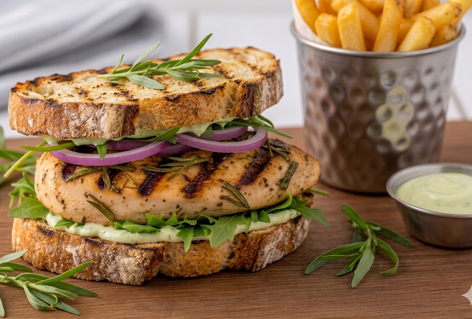 Grilled Tarragon Lime Chicken Sandwich