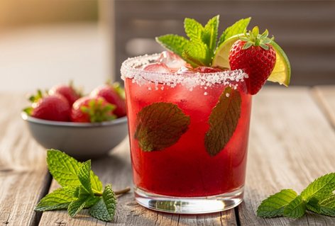 Strawberry Mint Margarita